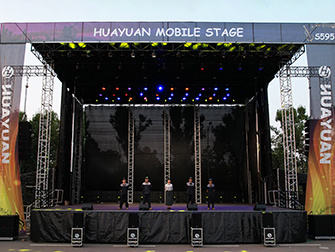 123㎡ large stage platform on HY-S595 semi-trailer